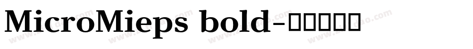 MicroMieps bold字体转换